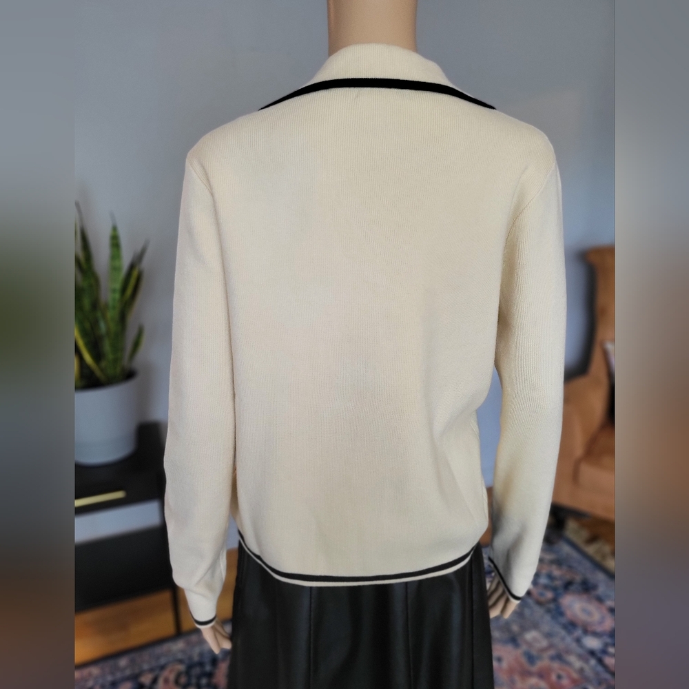 MOTF Cream Double-Breasted Women's Sweater Jacket - Size S - NWOT - Picture 3 of 9